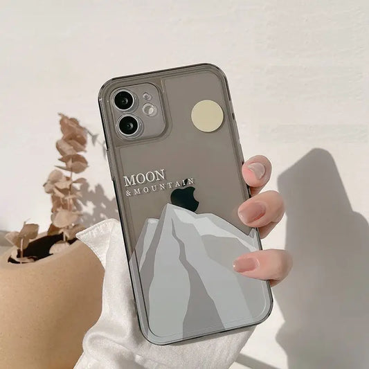 Mountain Transparent Phone Case - iPhone 12 Pro Max / 12 Pro / 12 / 12 mini / 11 Pro Max / 11 Pro / 11 / SE / XS Max / XS / XR / X / SE 2 / 8 / 8 Plus / 7 / 7 Plus-1