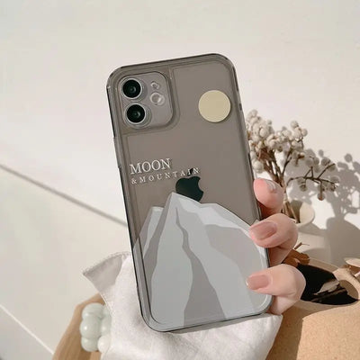 Mountain Transparent Phone Case - iPhone 12 Pro Max / 12 Pro / 12 / 12 mini / 11 Pro Max / 11 Pro / 11 / SE / XS Max / XS / XR / X / SE 2 / 8 / 8 Plus / 7 / 7 Plus-8