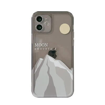 Mountain Transparent Phone Case - iPhone 12 Pro Max / 12 Pro / 12 / 12 mini / 11 Pro Max / 11 Pro / 11 / SE / XS Max / XS / XR / X / SE 2 / 8 / 8 Plus / 7 / 7 Plus-4
