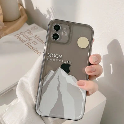 Mountain Transparent Phone Case - iPhone 12 Pro Max / 12 Pro / 12 / 12 mini / 11 Pro Max / 11 Pro / 11 / SE / XS Max / XS / XR / X / SE 2 / 8 / 8 Plus / 7 / 7 Plus-9
