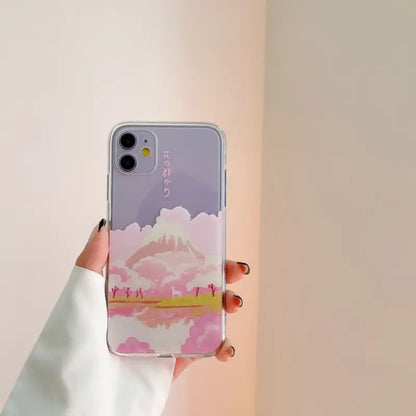 Mt Fuji Transparent Phone Case - iPhone 12 Pro Max / 12 Pro / 12 / 12 mini / 11 Pro Max / 11 Pro / 11 / SE / XS Max / XS / XR / X / SE 2 / 8 / 8 Plus / 7 / 7 Plus-4