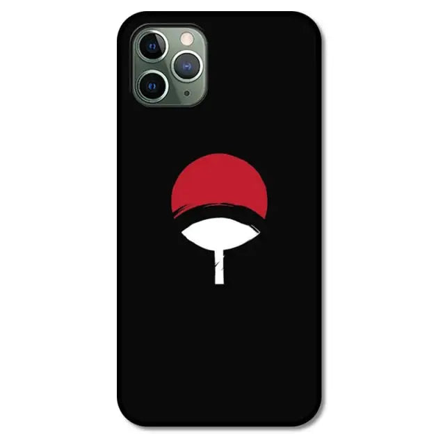 Naruto Uchiha Symbol iPhone Case - Phone Cases