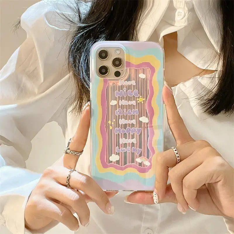 Nice Rich Happy Lucky Rainbow iPhone Case BP344 - iphone 