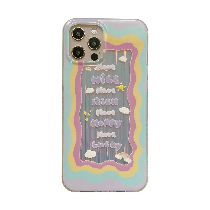 Nice Rich Happy Lucky Rainbow iPhone Case BP344 - iphone 