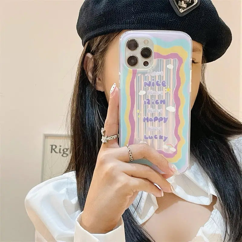 Nice Rich Happy Lucky Rainbow iPhone Case BP344 - iphone 