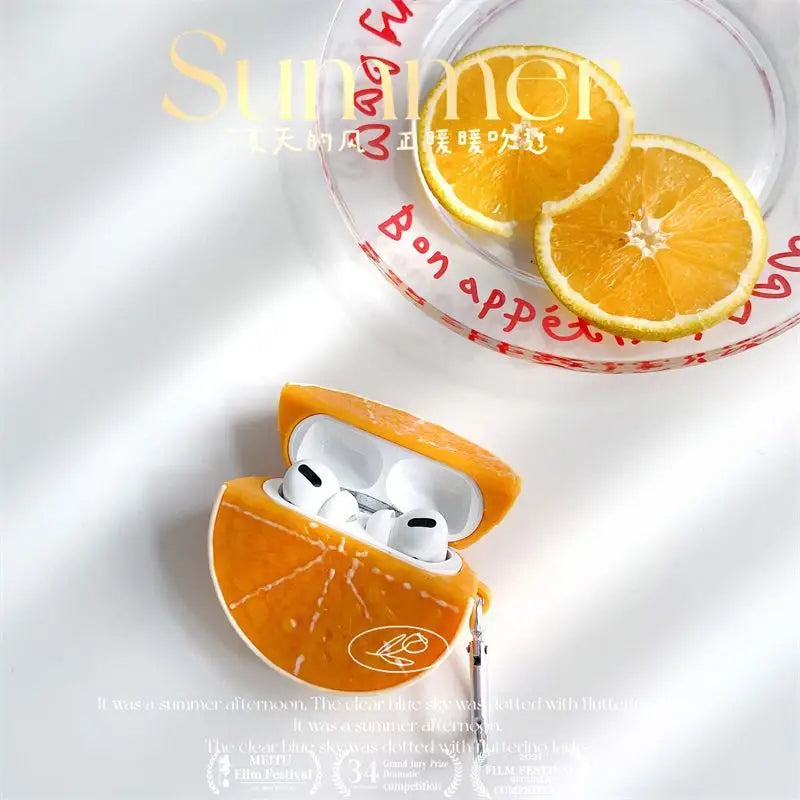 Orange Airpods Earphone Case Skin-1