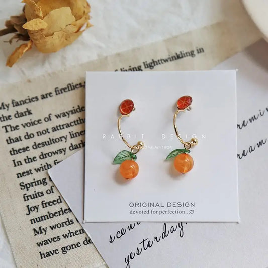 Orange Drop Earring - Fancy Earrings