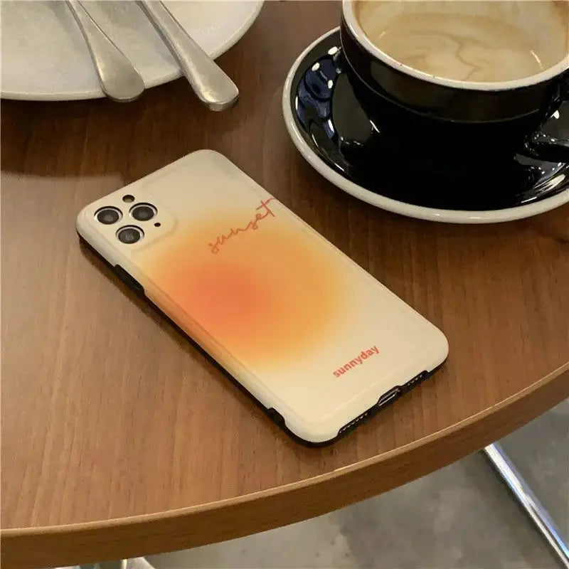 Orange Gradient Sunnyday iPhone Case W075 - iphone case