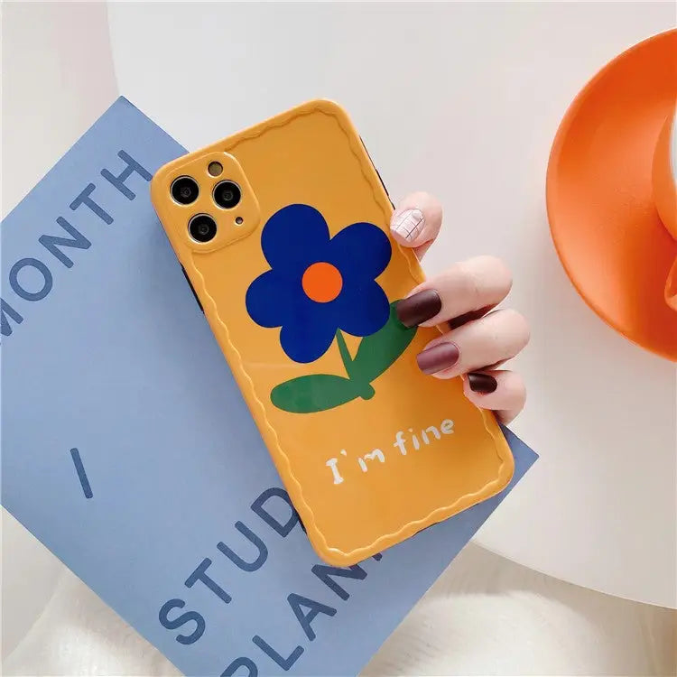 Orange Im Fine Flower iPhone Case BP191 - iphone case