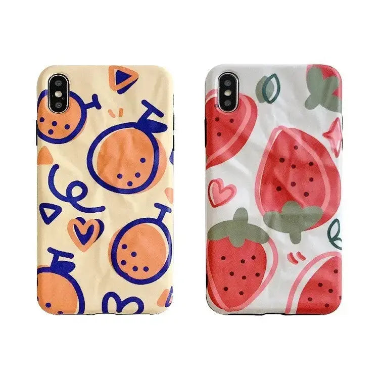 Orange/Strawberry Printed iPhone Case BP042 - iphone case