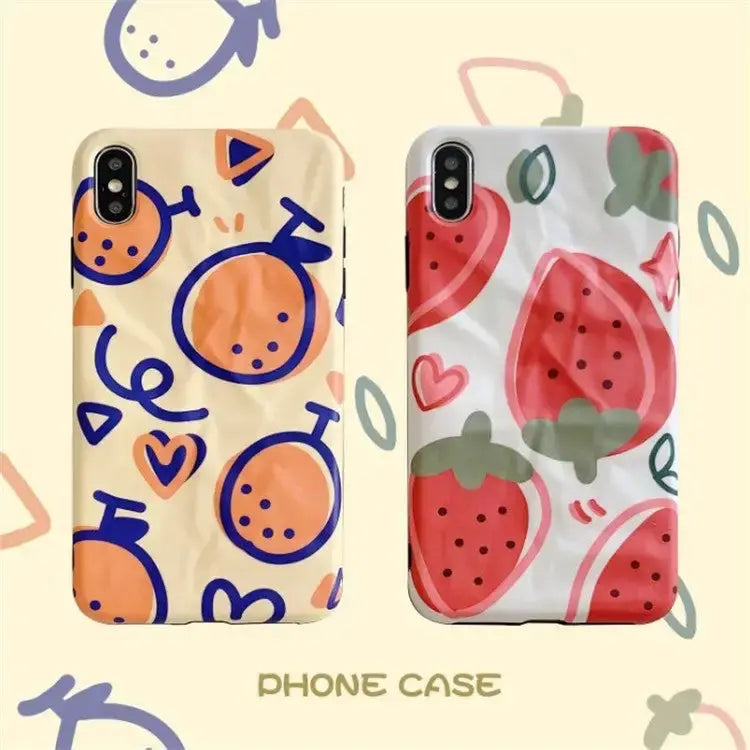 Orange/Strawberry Printed iPhone Case BP042 - iphone case