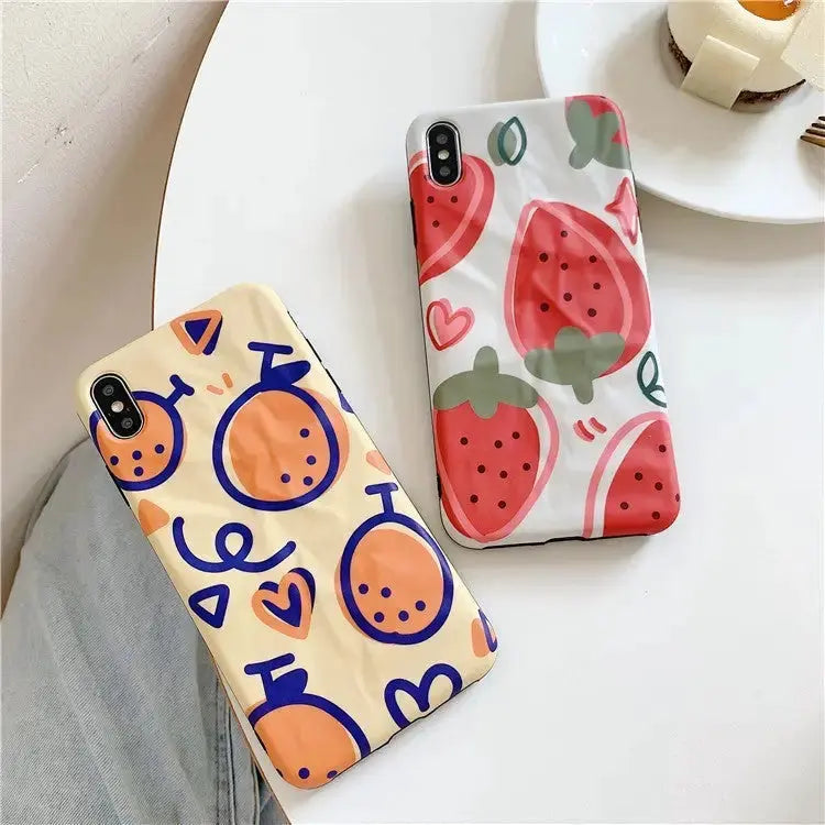 Orange/Strawberry Printed iPhone Case BP042 - iphone case
