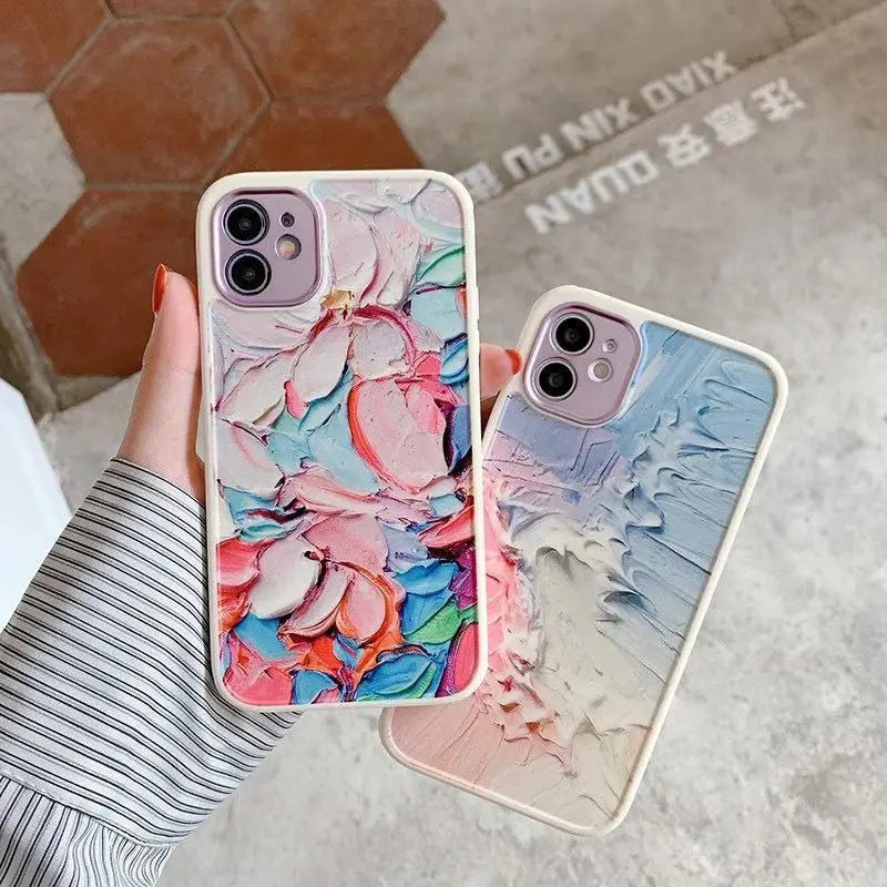 Painting Print Phone Case - iPhone 13 Pro Max / 13 Pro / 13 / 12 Pro Max / 12 Pro / 12 / 12 Mini / 11 Pro Max / 11 Pro / 11 / XS Max / XS / XR / X / 8 Plus / 7 Plus / 8 / 7 / SE 2-7