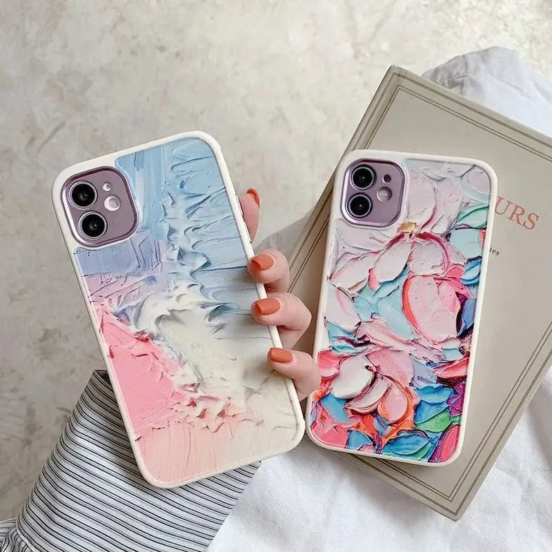 Painting Print Phone Case - iPhone 13 Pro Max / 13 Pro / 13 / 12 Pro Max / 12 Pro / 12 / 12 Mini / 11 Pro Max / 11 Pro / 11 / XS Max / XS / XR / X / 8 Plus / 7 Plus / 8 / 7 / SE 2-3