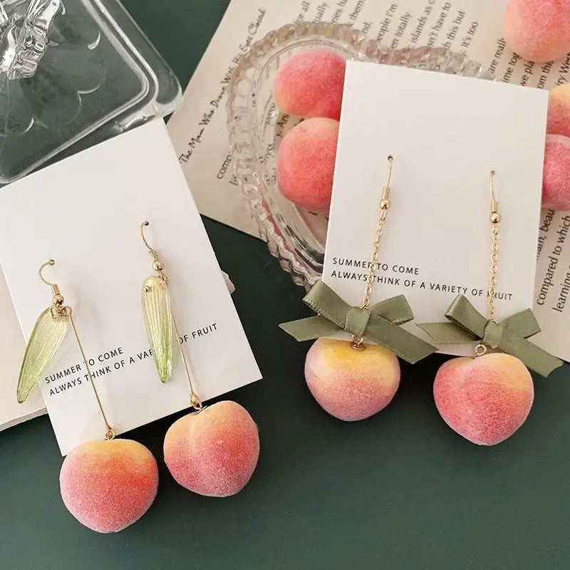 Peach Drop Earring Wd5 - Fancy Earrings