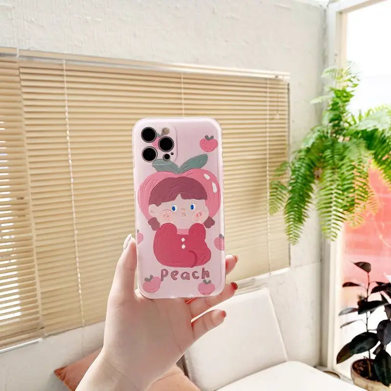 Peach Girl Phone Case - iPhone 13 Pro Max / 13 Pro / 13 / 13 mini / 12 Pro Max / 12 Pro / 12 / 12 mini / 11 Pro Max / 11 Pro / 11 / SE / XS Max / XS / XR / X / SE 2 / 8 / 8 Plus / 7 / 7 Plus-2