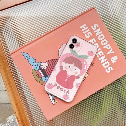 Peach Girl Phone Case - iPhone 13 Pro Max / 13 Pro / 13 / 13 mini / 12 Pro Max / 12 Pro / 12 / 12 mini / 11 Pro Max / 11 Pro / 11 / SE / XS Max / XS / XR / X / SE 2 / 8 / 8 Plus / 7 / 7 Plus-7