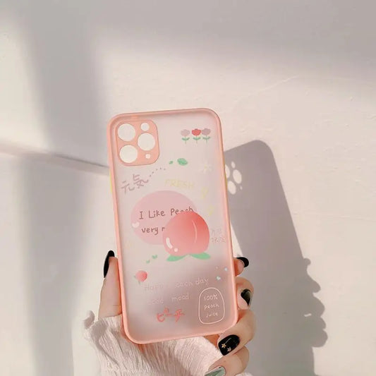 Peach Translucent Phone Case - iPhone 12 Pro Max / 12 Pro / 12 / 12 mini / 11 Pro Max / 11 Pro / 11 / SE / XS Max / XS / XR / X / SE 2 / 8 / 8 Plus / 7 / 7 Plus-1