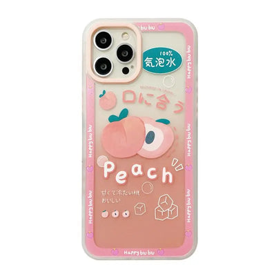 Peach Transparent Phone Case - iPhone 12 Pro Max / 12 Pro / 12 / 12 mini / 11 Pro Max / 11 Pro / 11 / SE / XS Max / XS / XR / X / SE 2 / 8 / 8 Plus / 7 / 7 Plus-4