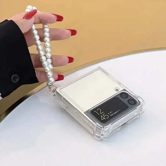 Pearl Bracelet Phone Case For Samsung Galaxy Z Flip/Z Flip 3