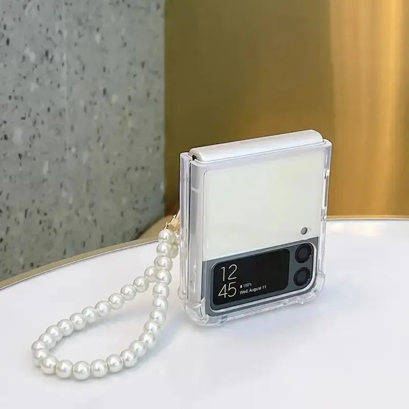 Pearl Bracelet Phone Case For Samsung Galaxy Z Flip/Z Flip 3