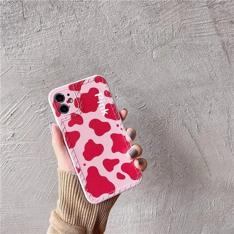 Pink Cow Printing iPhone Case BP115 - iphone case