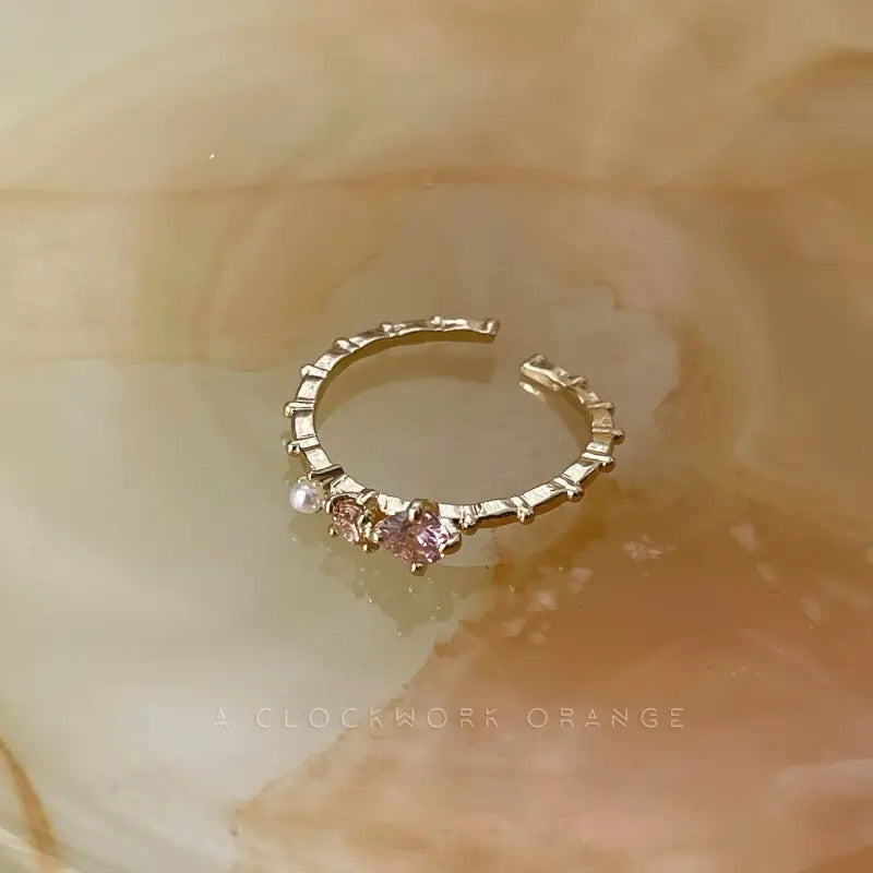 Pink Heart Starfire Ring LIN08