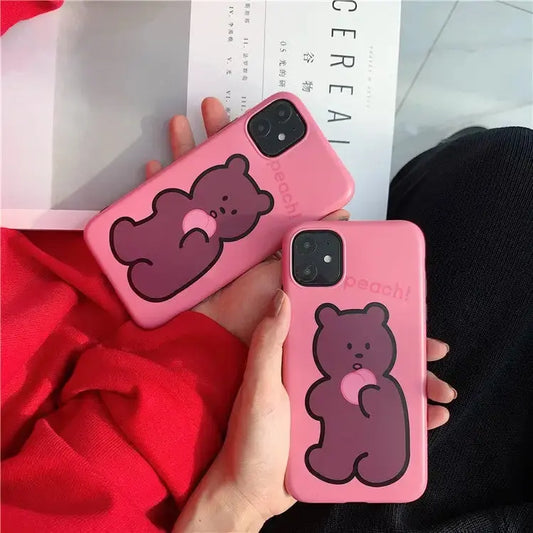 Pink Kawaii Bear iPhone Case BP126 - iphone case