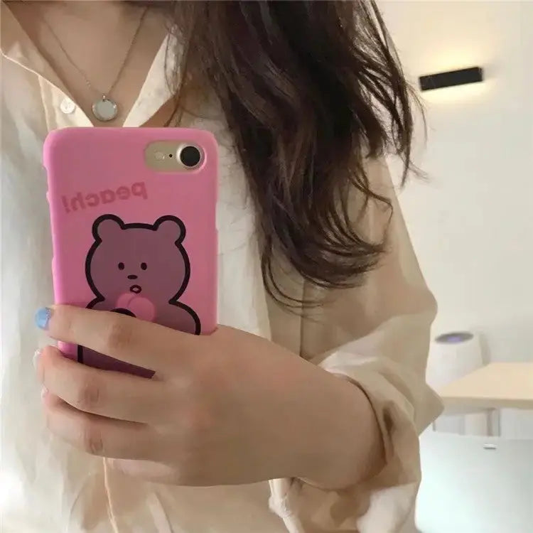 Pink Kawaii Bear iPhone Case BP126 - iphone case