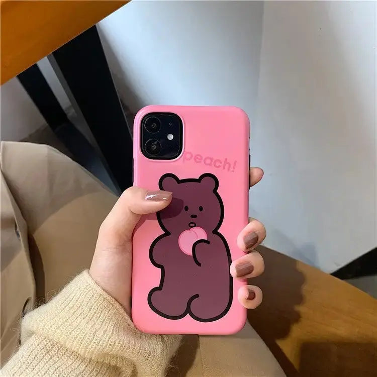 Pink Kawaii Bear iPhone Case BP126 - iphone case
