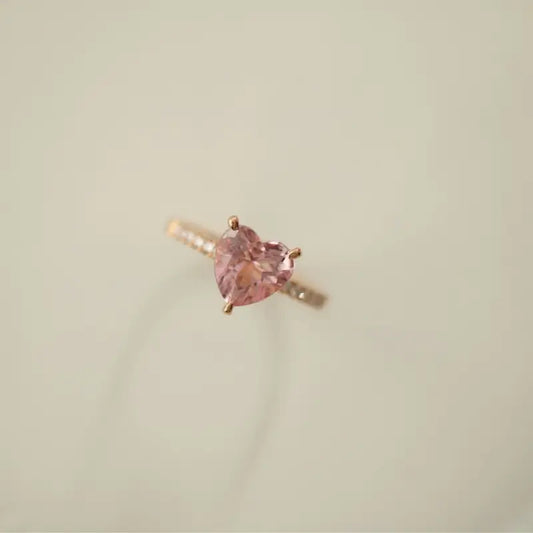 Pink Paris Heart 925 Ring LIN41 - Ring
