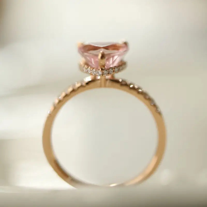 Pink Paris Heart 925 Ring LIN41 - Ring