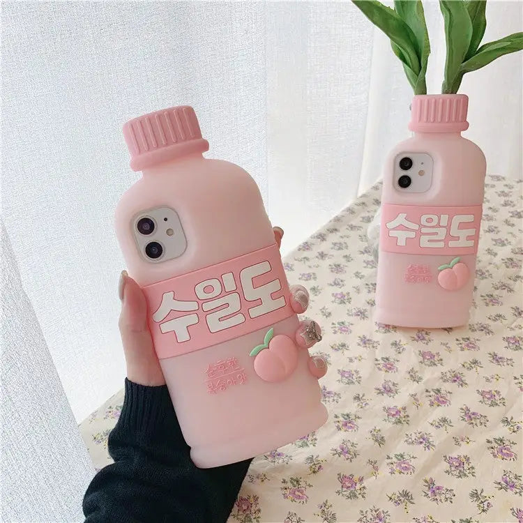 Pink Peachy Juice iPhone Case W024 - Pink / i6/7/8/SE - 