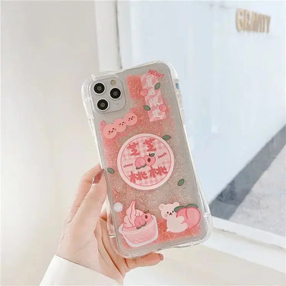 Pink Summer Peach Quicksand iPhone Case W020 - iphone case