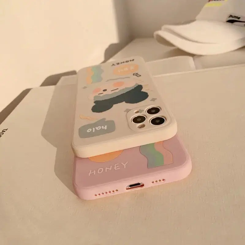 Pink/White Halo Honey Couple iPhone Case BP037 - iphone case