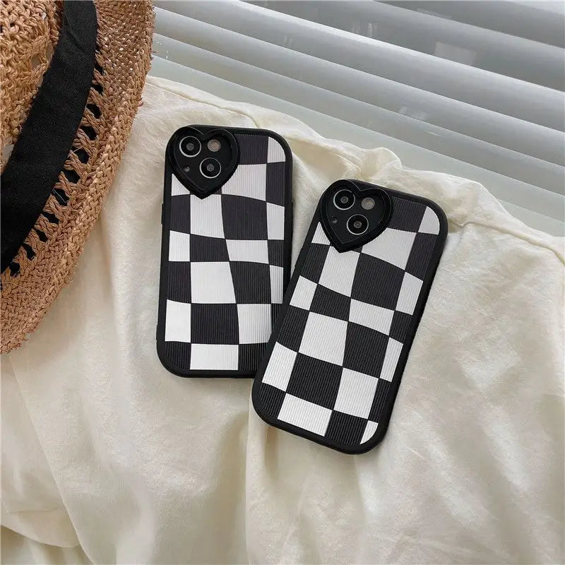 Plaid Phone Case - iPhone 13 Pro Max / 13 Pro / 13 / 12 Pro Max / 12 Pro / 12 / 11 Pro Max / 11 Pro / 11 / XS Max / XR / XS / X / 8 Plus / 7 Plus-4