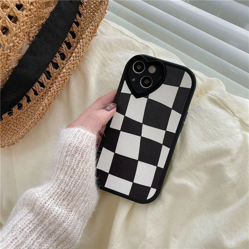 Plaid Phone Case - iPhone 13 Pro Max / 13 Pro / 13 / 12 Pro Max / 12 Pro / 12 / 11 Pro Max / 11 Pro / 11 / XS Max / XR / XS / X / 8 Plus / 7 Plus-3