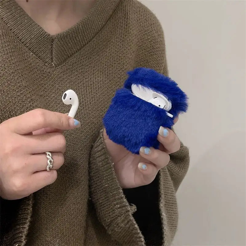 Plain Chenille AirPods Earphone Case Skin-10