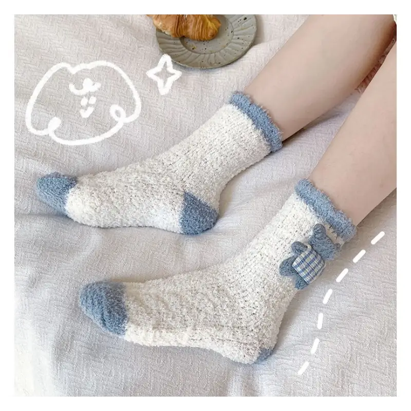 Plain Contrast Trim Socks Set II4 - Socks