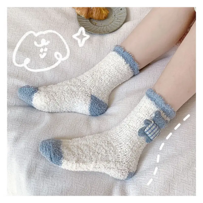 Plain Contrast Trim Socks Set II4 - Socks