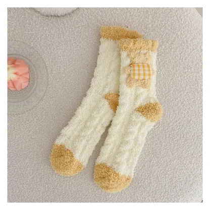 Plain Contrast Trim Socks Set II4 - Socks