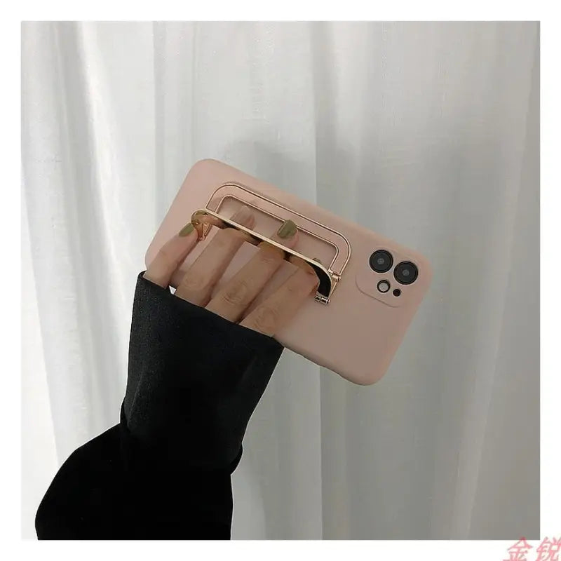 Plain Foldable Stand Phone Case - iPhone 13 Pro Max / 13 Pro / 13 / 13 mini / 12 Pro Max / 12 Pro / 12 / 12 mini / 11 Pro Max / 11 Pro / 11 / SE / XS Max / XS / XR / X / SE 2 / 8 / 8 Plus / 7 / 7 Plus / 6 / 6 Plus-11