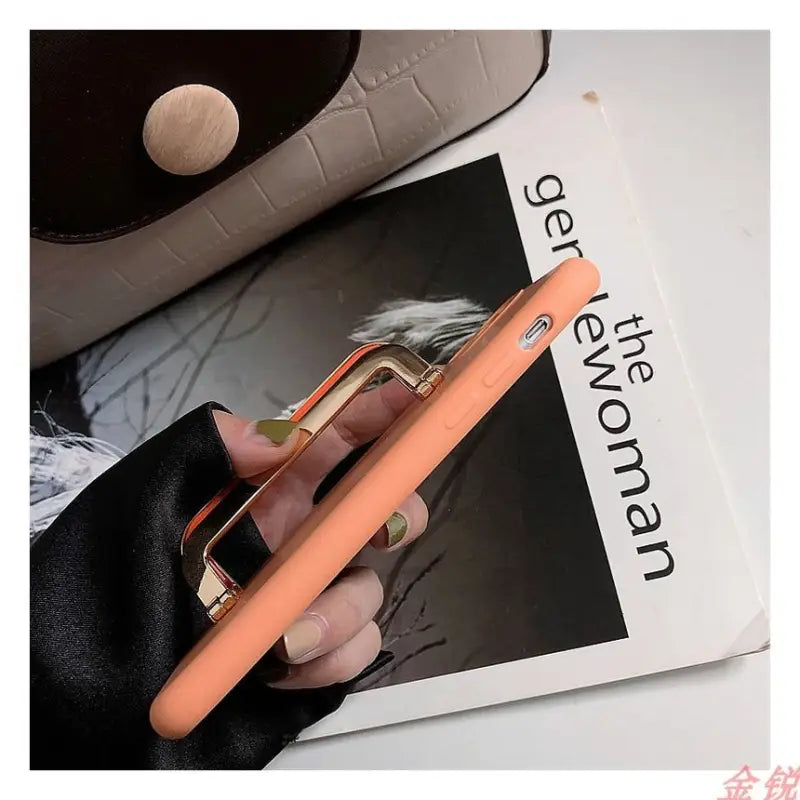 Plain Foldable Stand Phone Case - iPhone 13 Pro Max / 13 Pro / 13 / 13 mini / 12 Pro Max / 12 Pro / 12 / 12 mini / 11 Pro Max / 11 Pro / 11 / SE / XS Max / XS / XR / X / SE 2 / 8 / 8 Plus / 7 / 7 Plus / 6 / 6 Plus-17