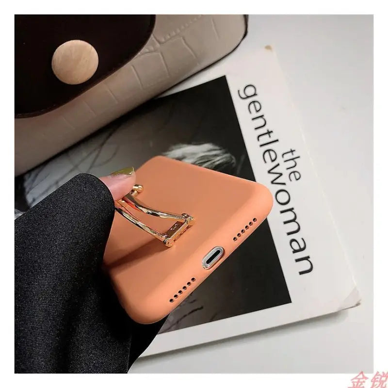 Plain Foldable Stand Phone Case - iPhone 13 Pro Max / 13 Pro / 13 / 13 mini / 12 Pro Max / 12 Pro / 12 / 12 mini / 11 Pro Max / 11 Pro / 11 / SE / XS Max / XS / XR / X / SE 2 / 8 / 8 Plus / 7 / 7 Plus / 6 / 6 Plus-18