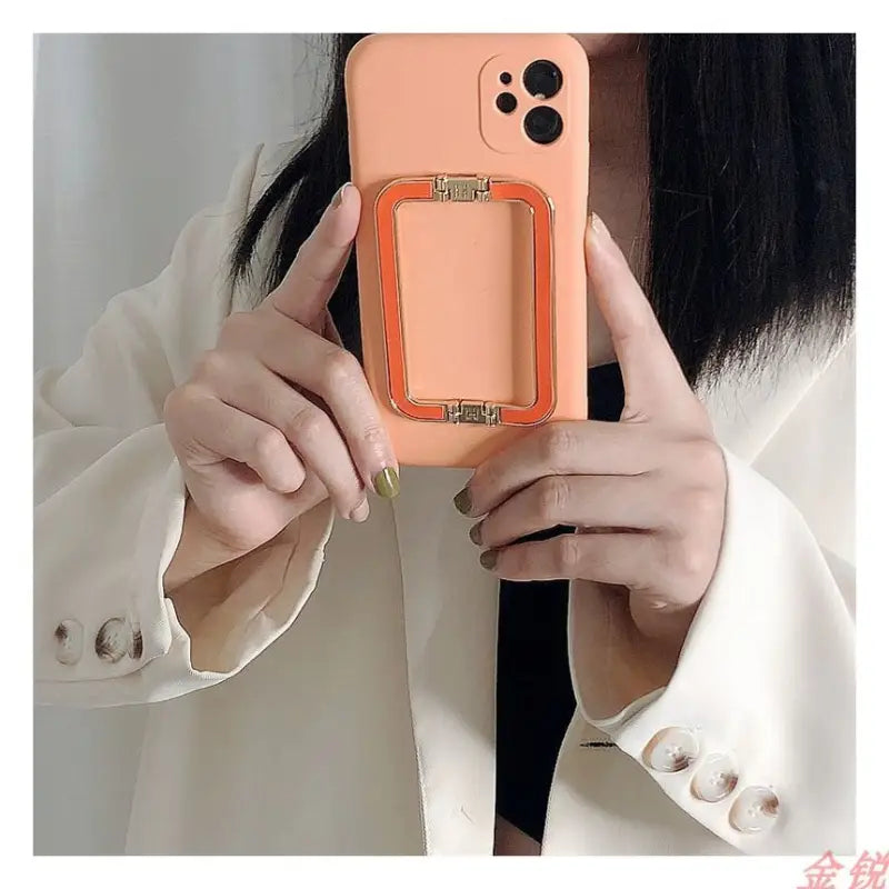 Plain Foldable Stand Phone Case - Samsung-6