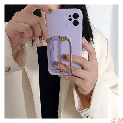 Plain Foldable Stand Phone Case - Samsung-3