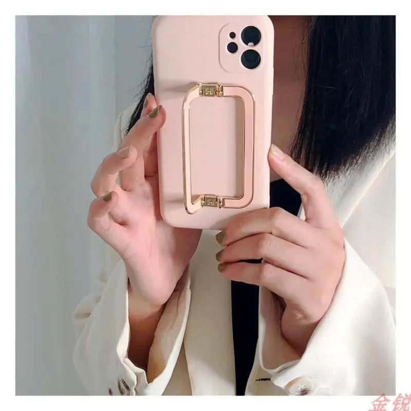 Plain Foldable Stand Phone Case - Samsung-7