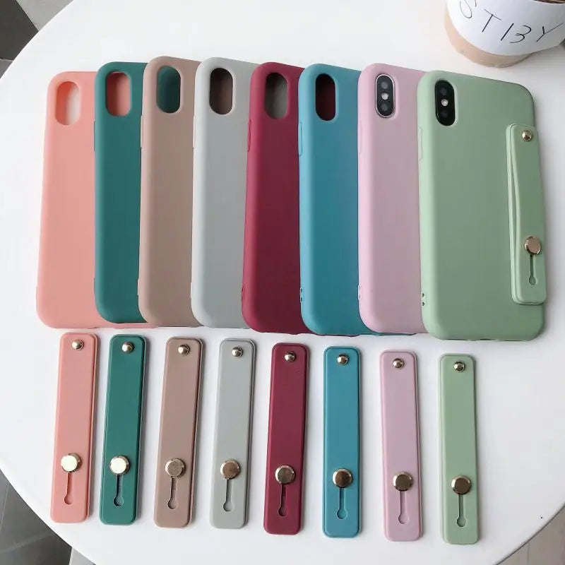 Plain Mobile Case with Strap - iPhone 7 / iPhone 7 Plus / iPhone 8 / iPhone 8 Plus / iPhone X / iPhone XS / iPhone XS Max / iPhone XR / iPhone 11 / iPhone 11 Pro / iPhone 11 Pro Max-2