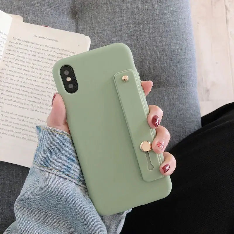 Plain Mobile Case with Strap - iPhone 7 / iPhone 7 Plus / iPhone 8 / iPhone 8 Plus / iPhone X / iPhone XS / iPhone XS Max / iPhone XR / iPhone 11 / iPhone 11 Pro / iPhone 11 Pro Max-19