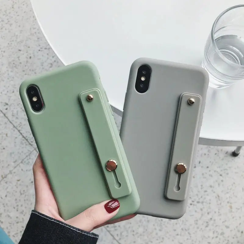Plain Mobile Case with Strap - iPhone 7 / iPhone 7 Plus / iPhone 8 / iPhone 8 Plus / iPhone X / iPhone XS / iPhone XS Max / iPhone XR / iPhone 11 / iPhone 11 Pro / iPhone 11 Pro Max-13